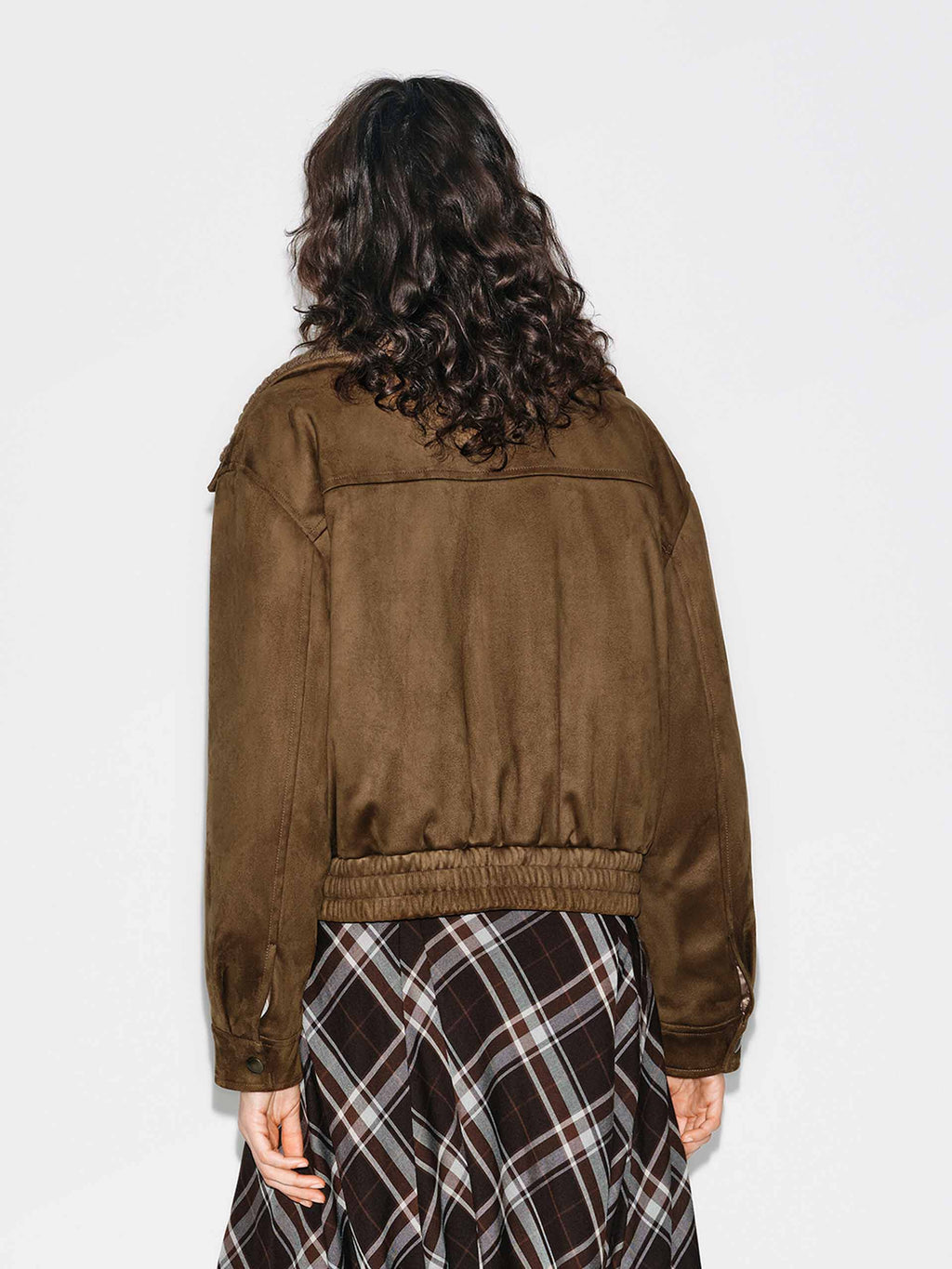 Cropped Zipper Down Jacket
