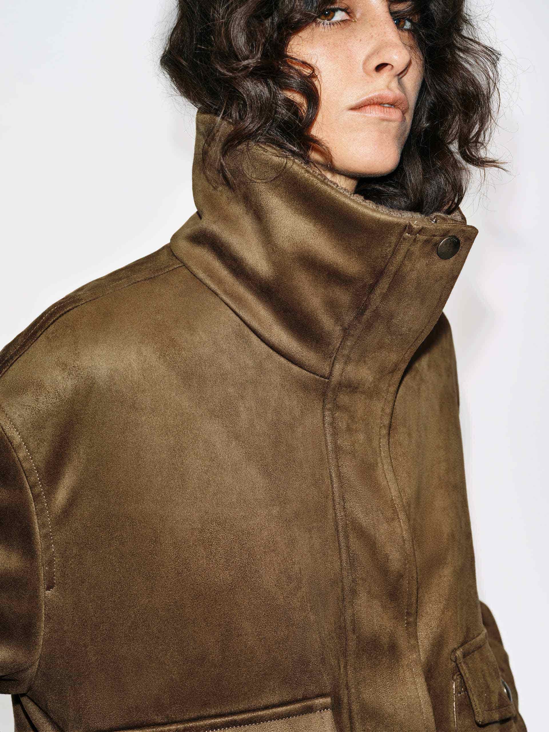 Cropped Zipper Down Jacket