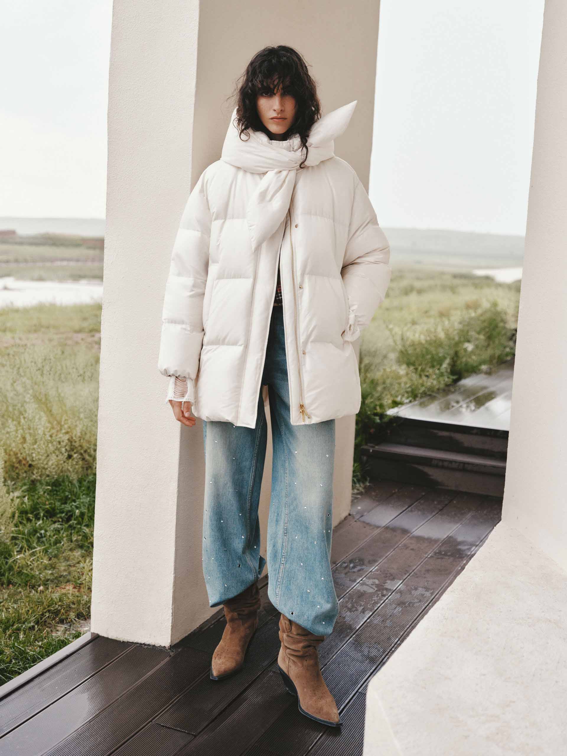 Hooded Quilted Down Jacket