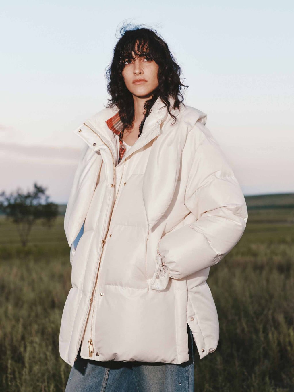 Hooded Quilted Down Jacket