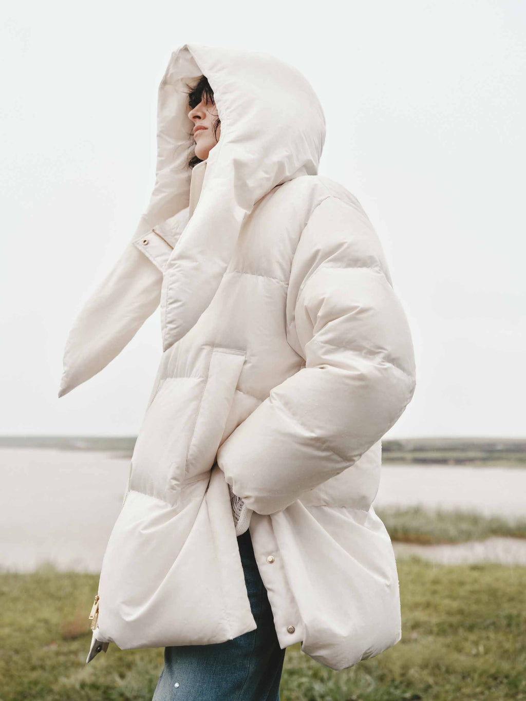Hooded Quilted Down Jacket