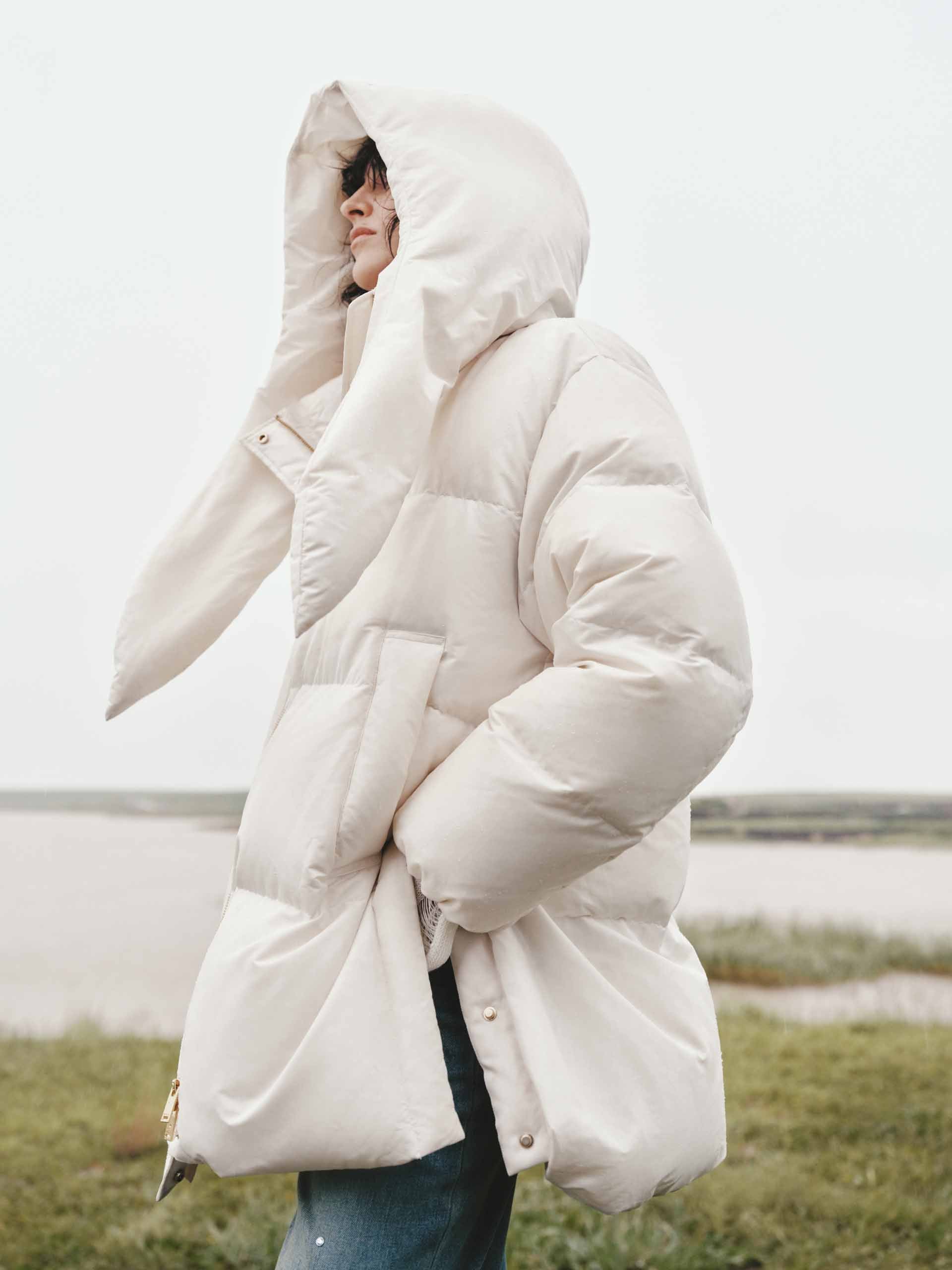 Hooded Quilted Down Jacket