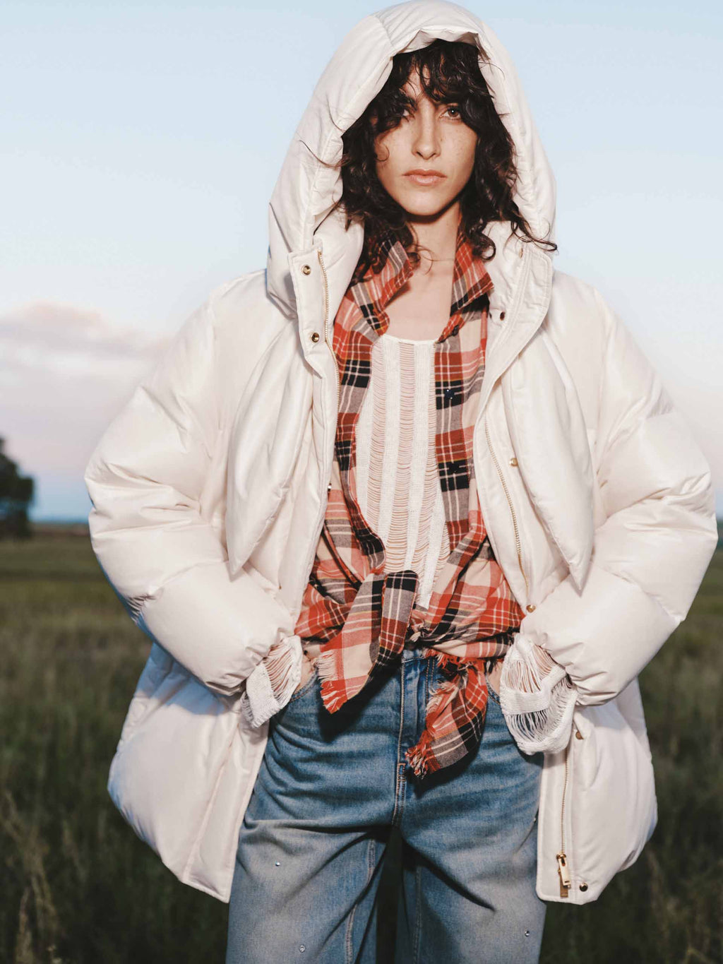 Hooded Quilted Down Jacket