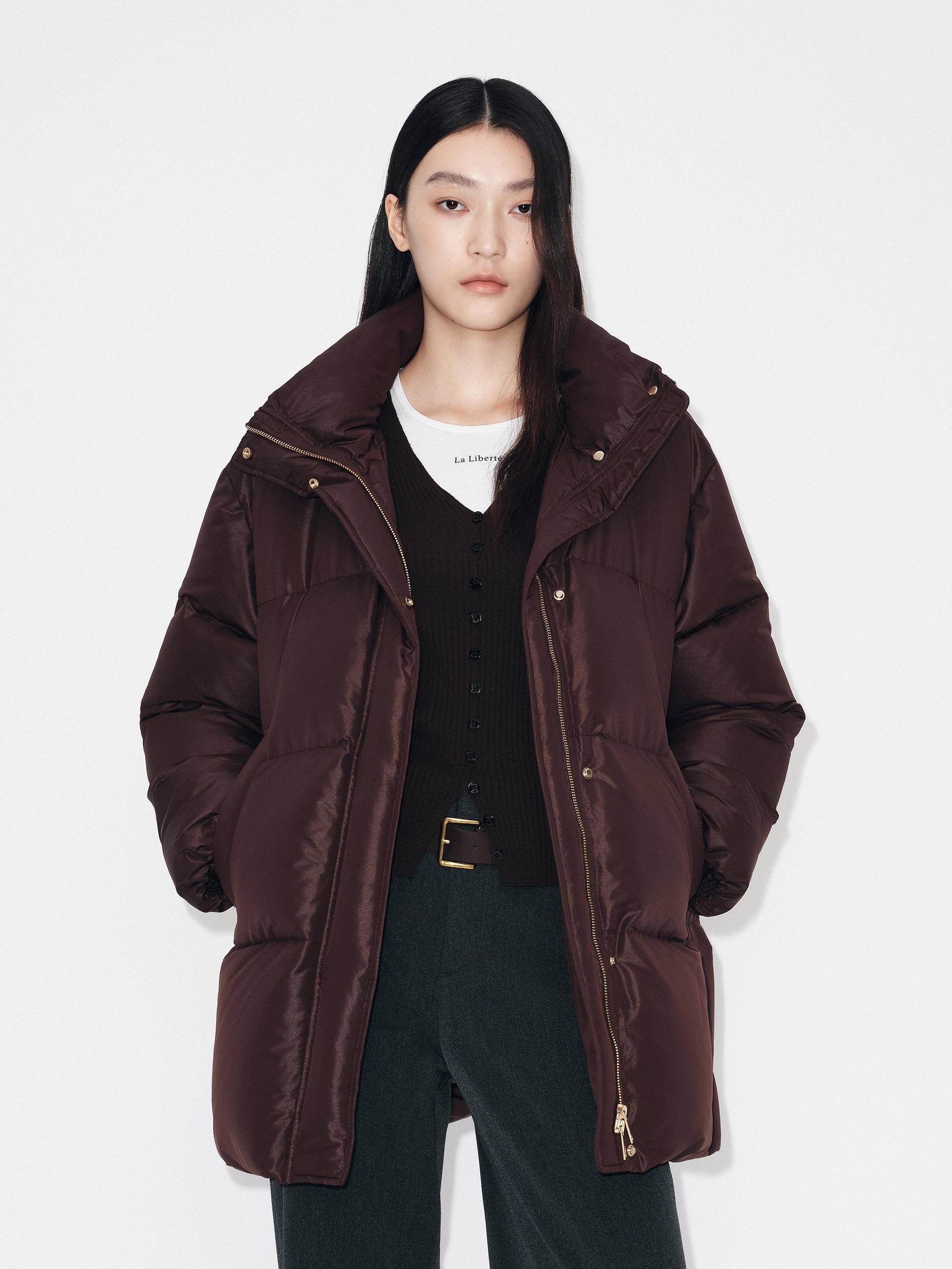 Hooded Quilted Down Jacket