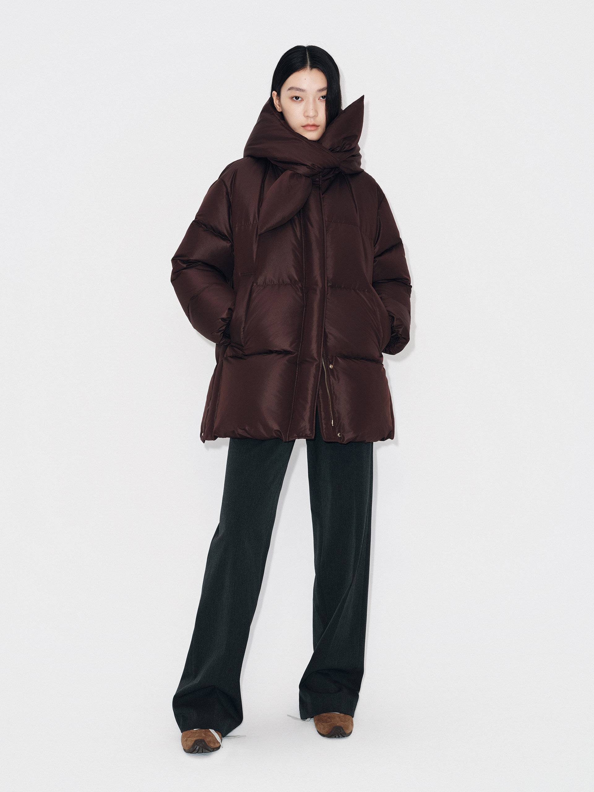 Hooded Quilted Down Jacket