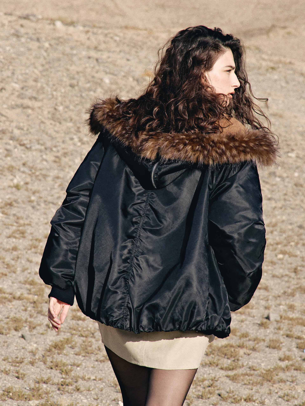 Fur Hooded Down Jacket