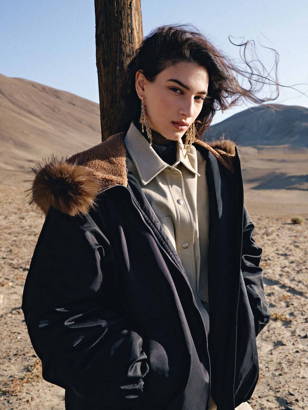 Fur Hooded Down Jacket