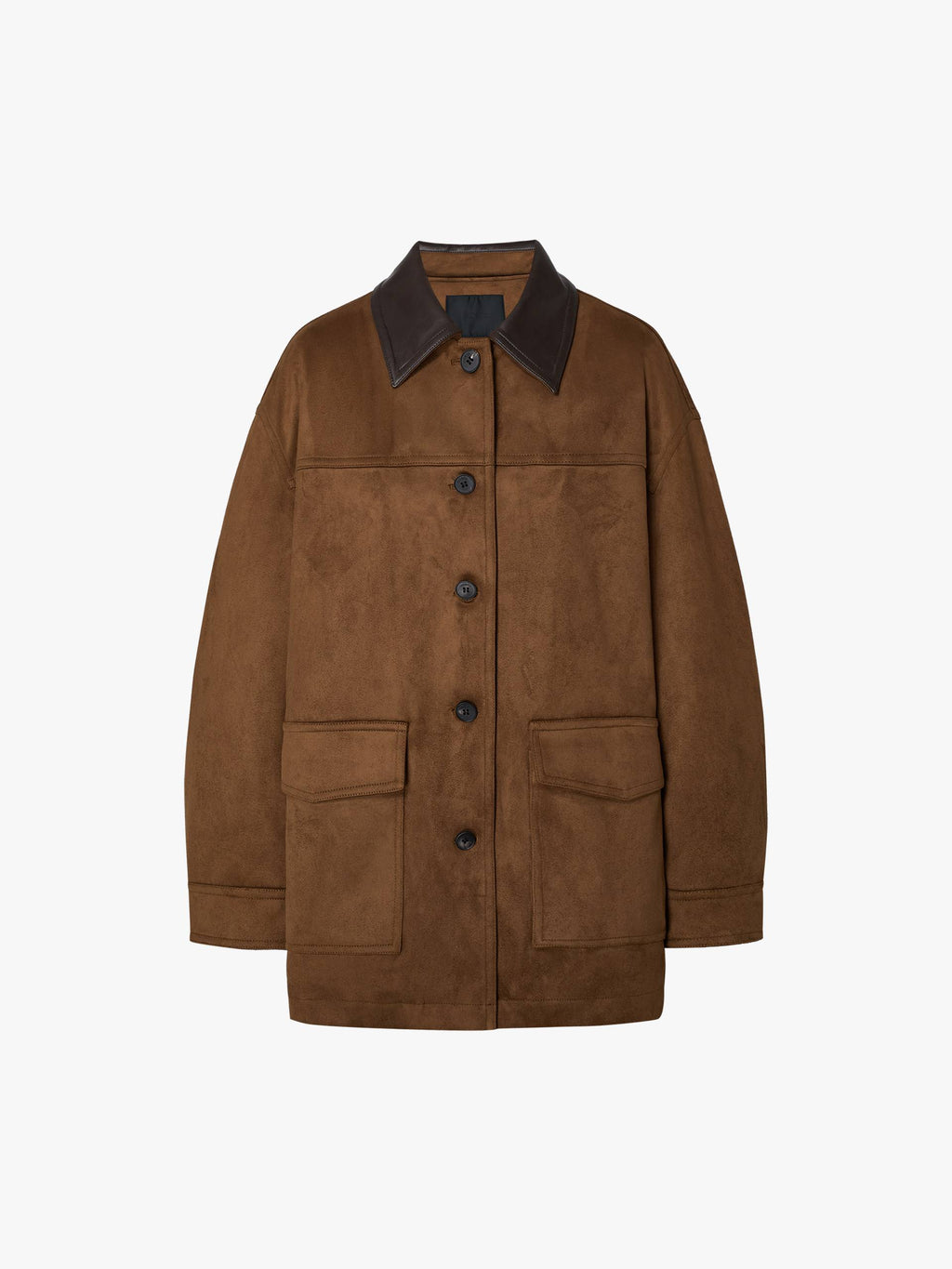 Leather Collar Down Jacket