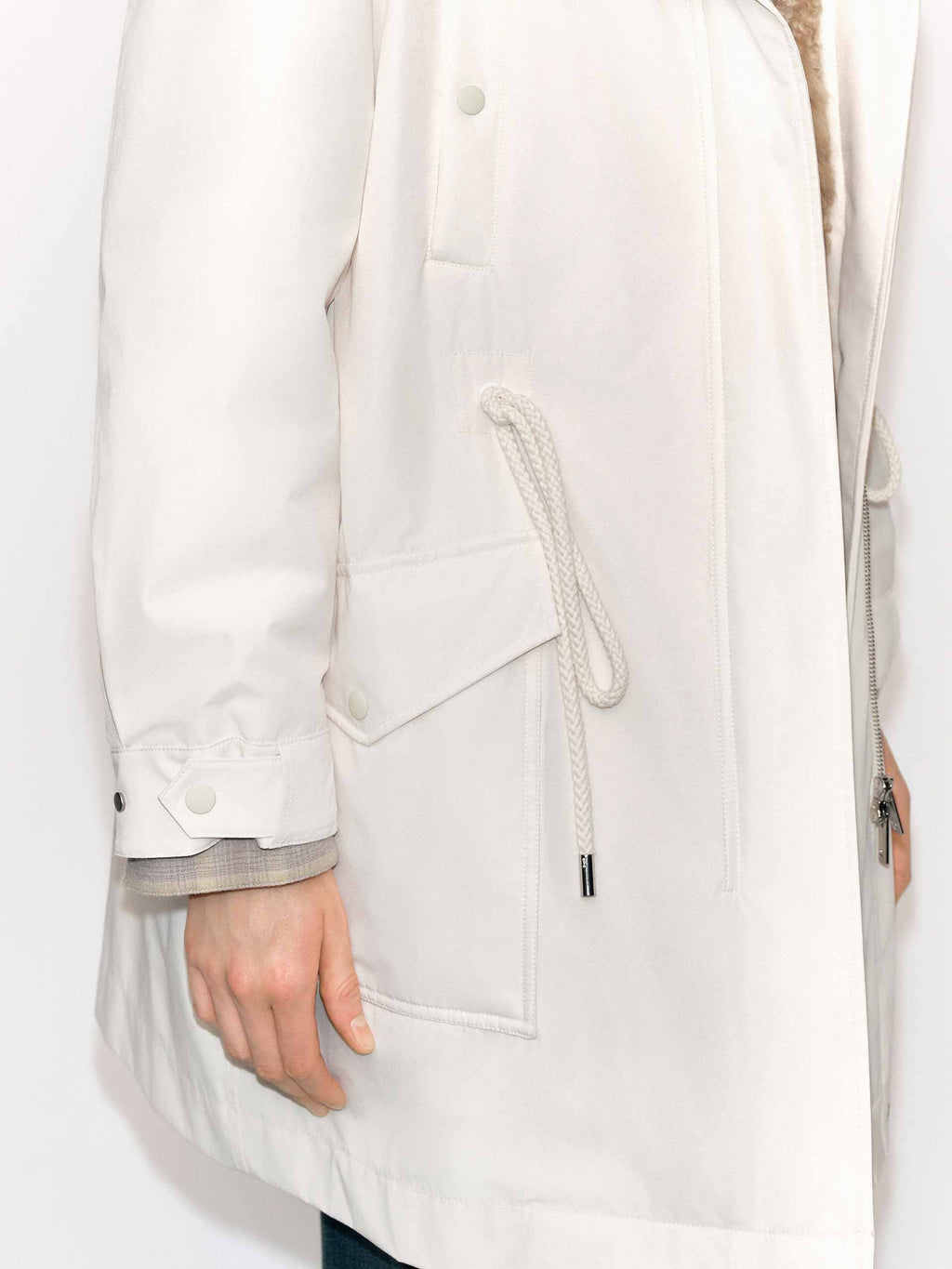 Fur Collar Drawstring Down Jacket