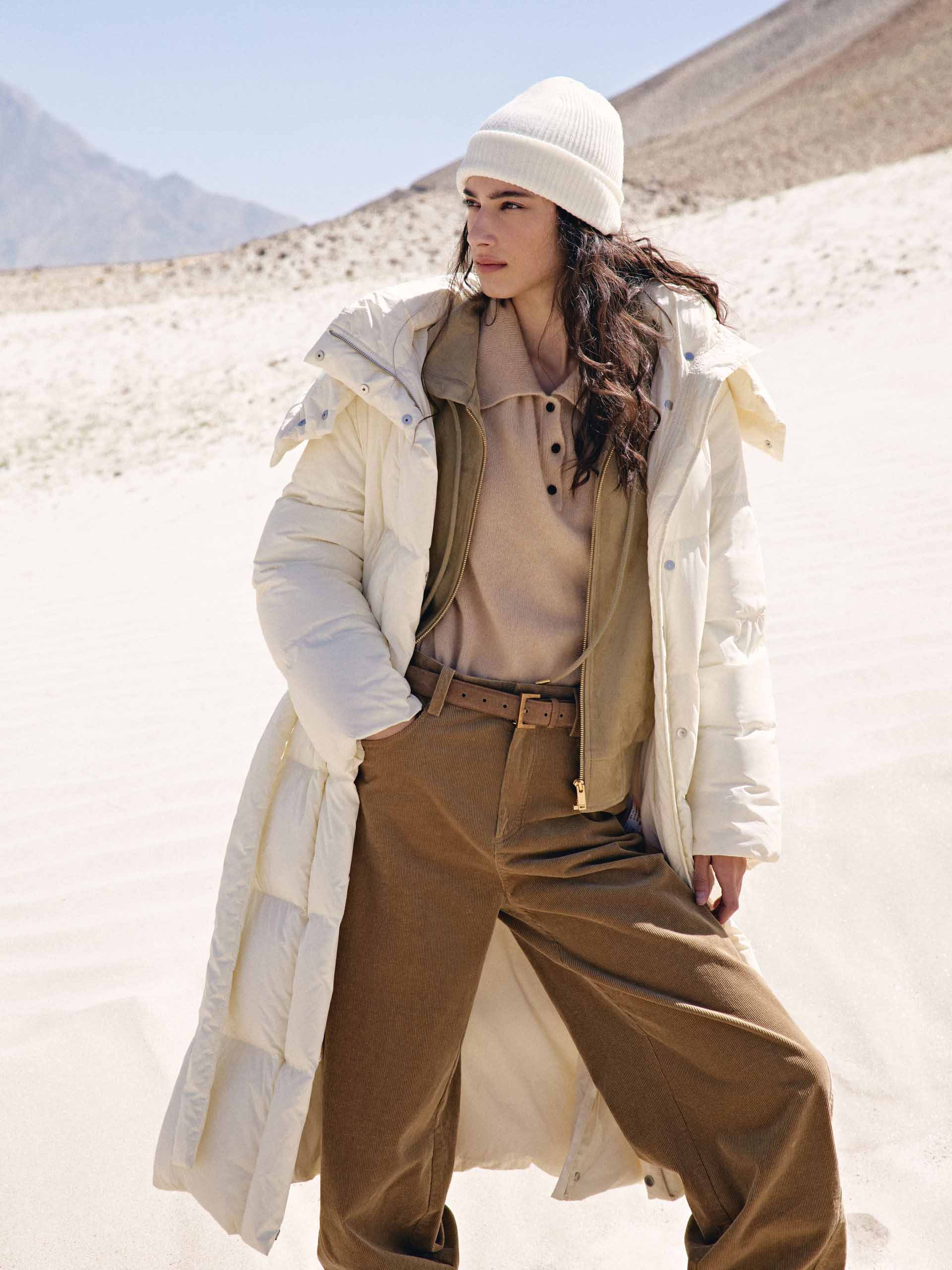With Belt Longline Down Jacket