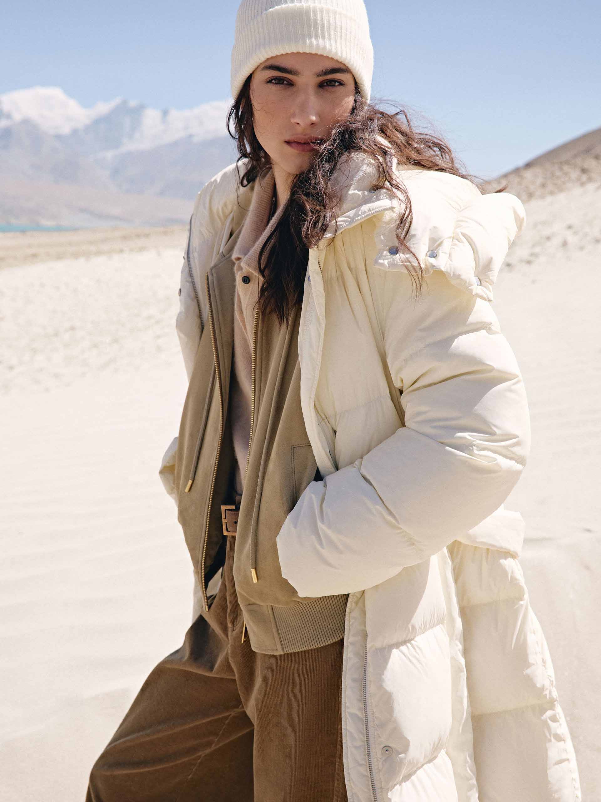 With Belt Longline Down Jacket