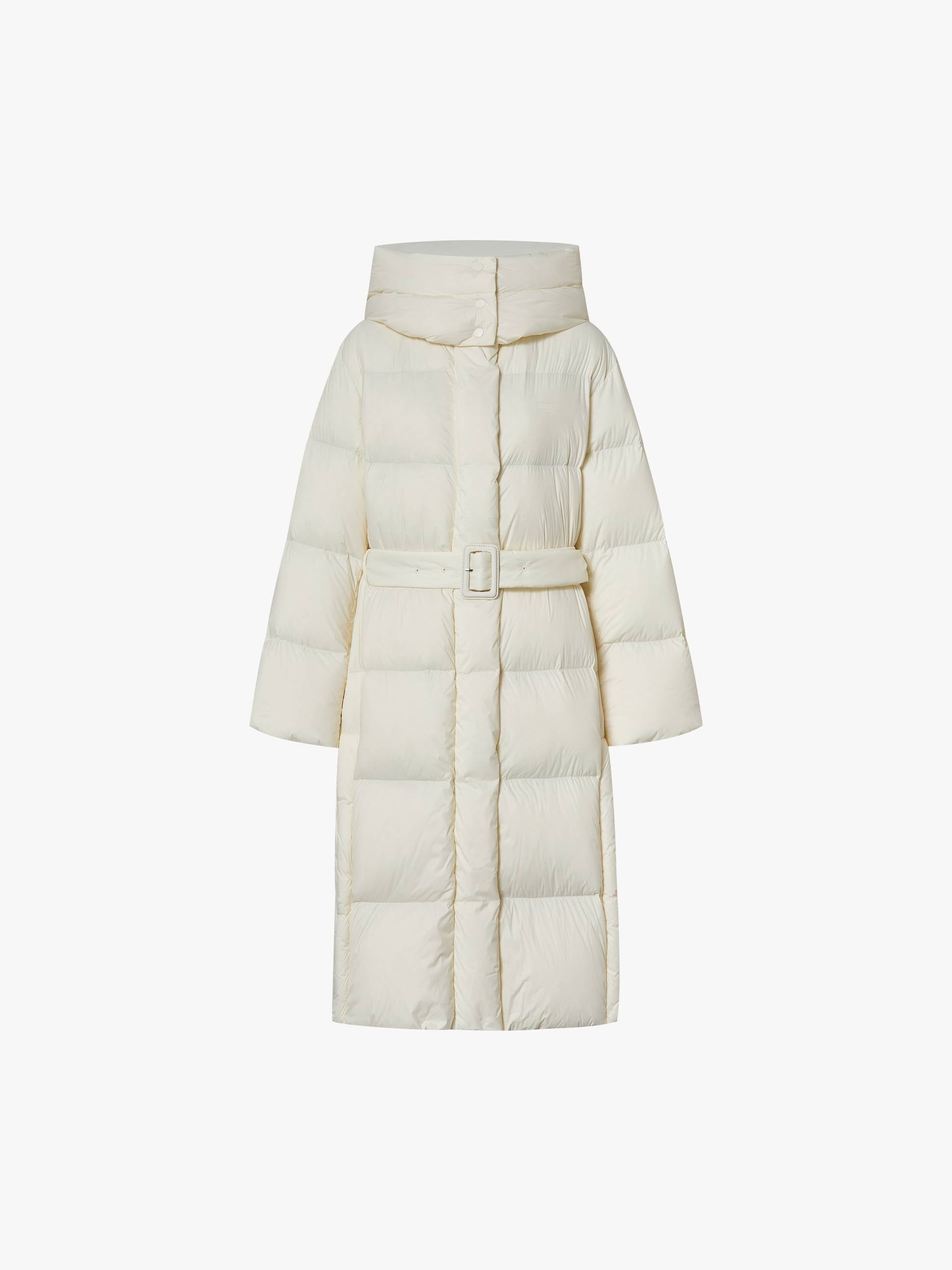 With Belt Longline Down Jacket