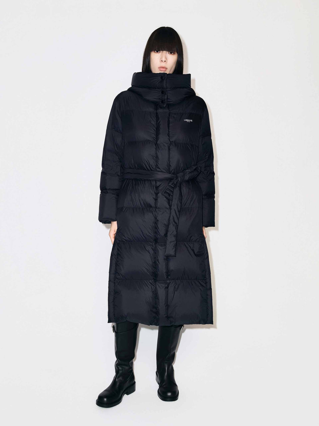 With Belt Longline Down Jacket