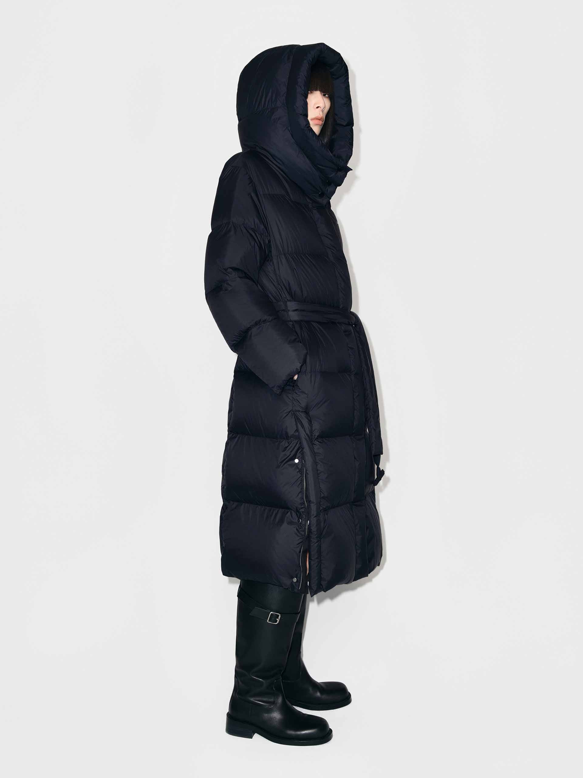 With Belt Longline Down Jacket
