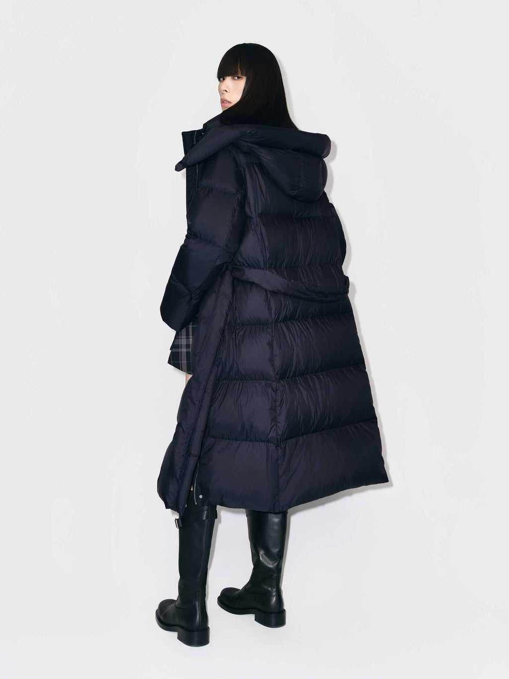 With Belt Longline Down Jacket