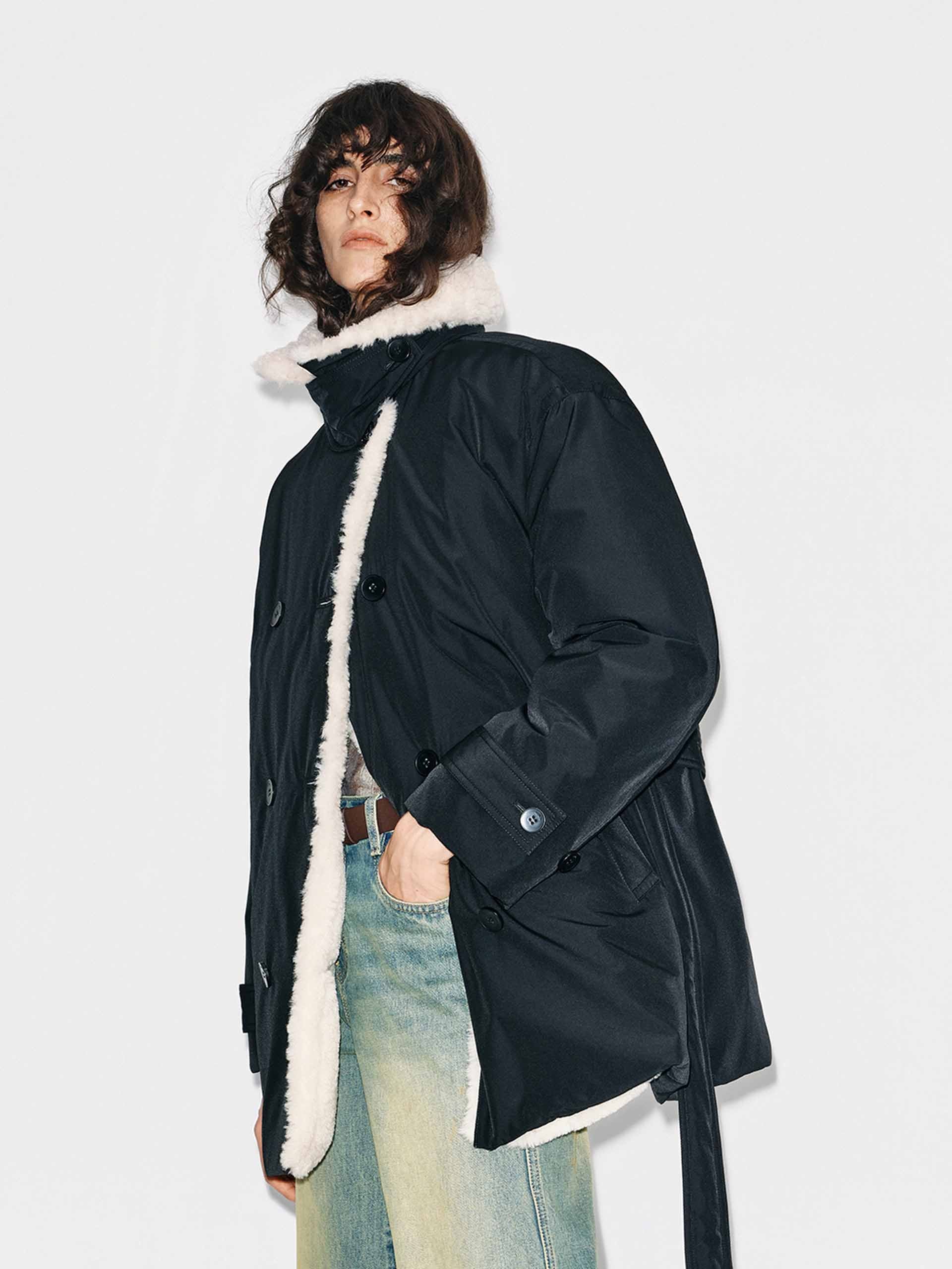 Double Breasted Belted Down Jacket