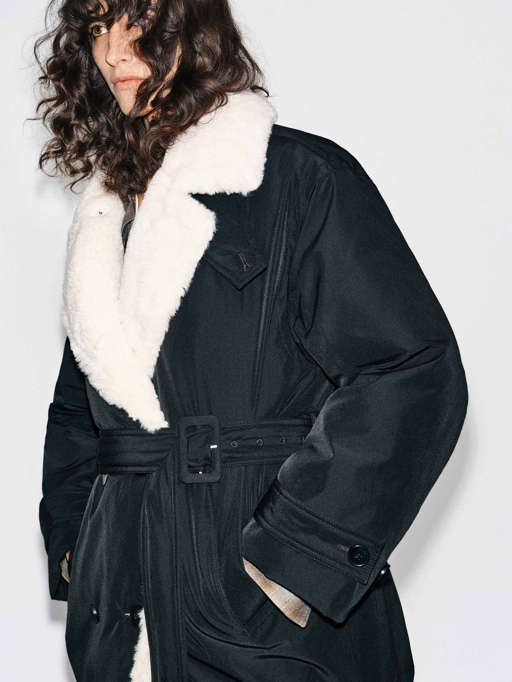 Double Breasted Belted Down Jacket