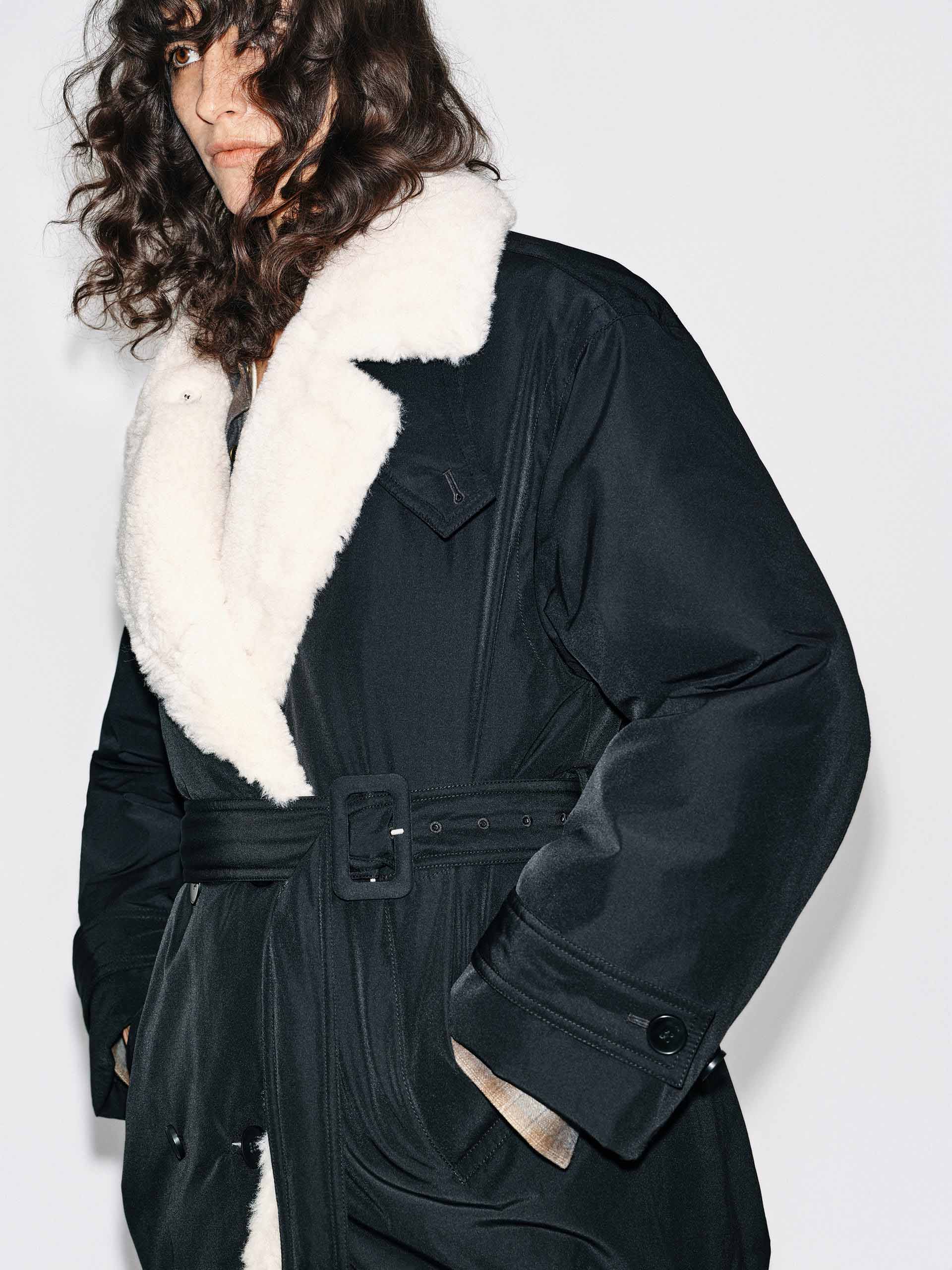 Double Breasted Belted Down Jacket
