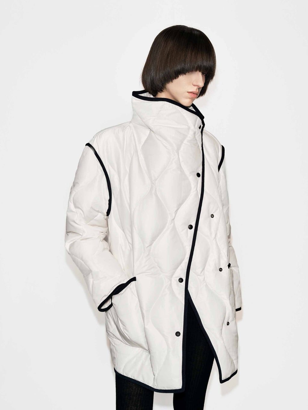 Contrast Trim Down Jacket