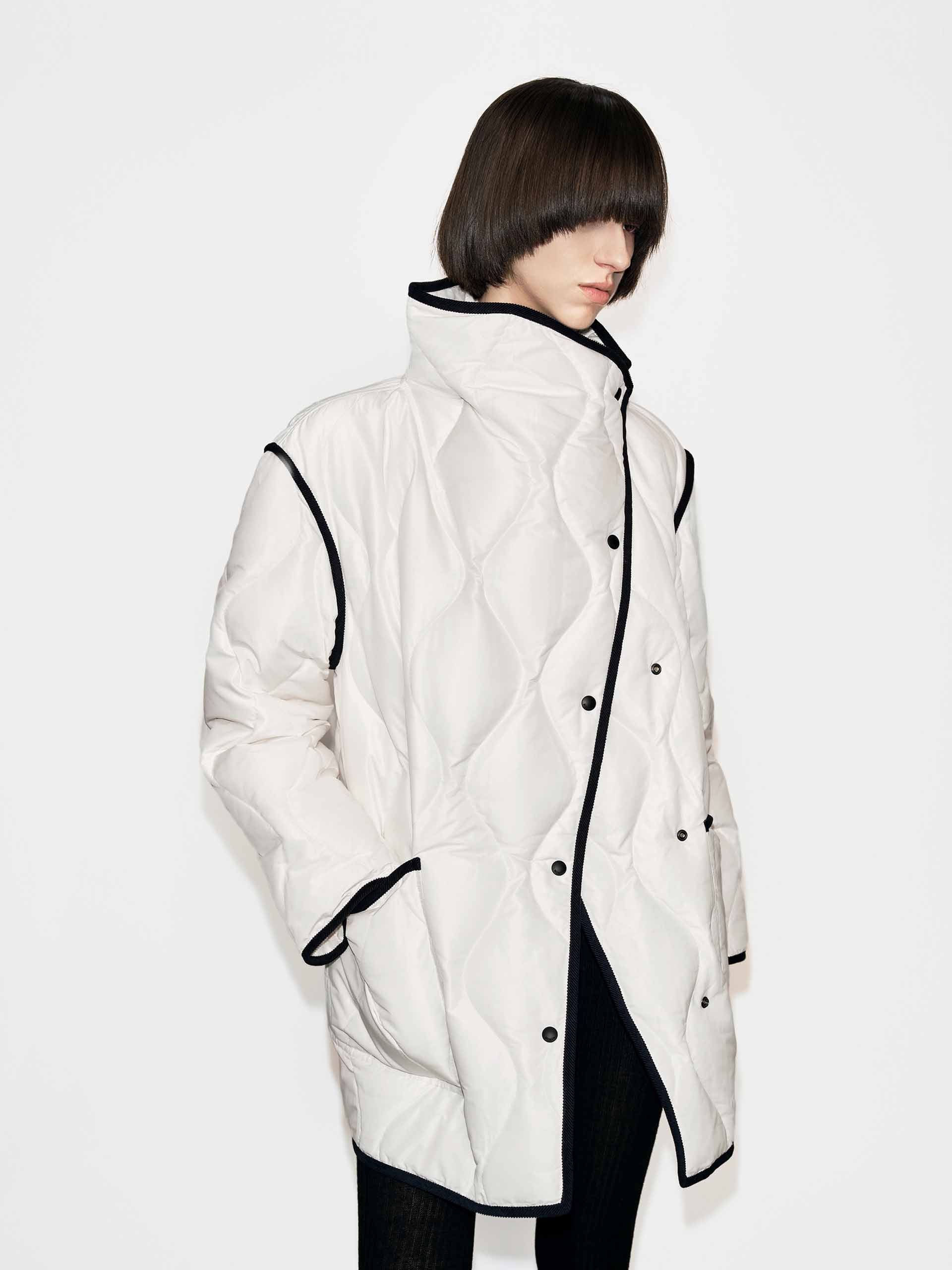 Contrast Trim Down Jacket
