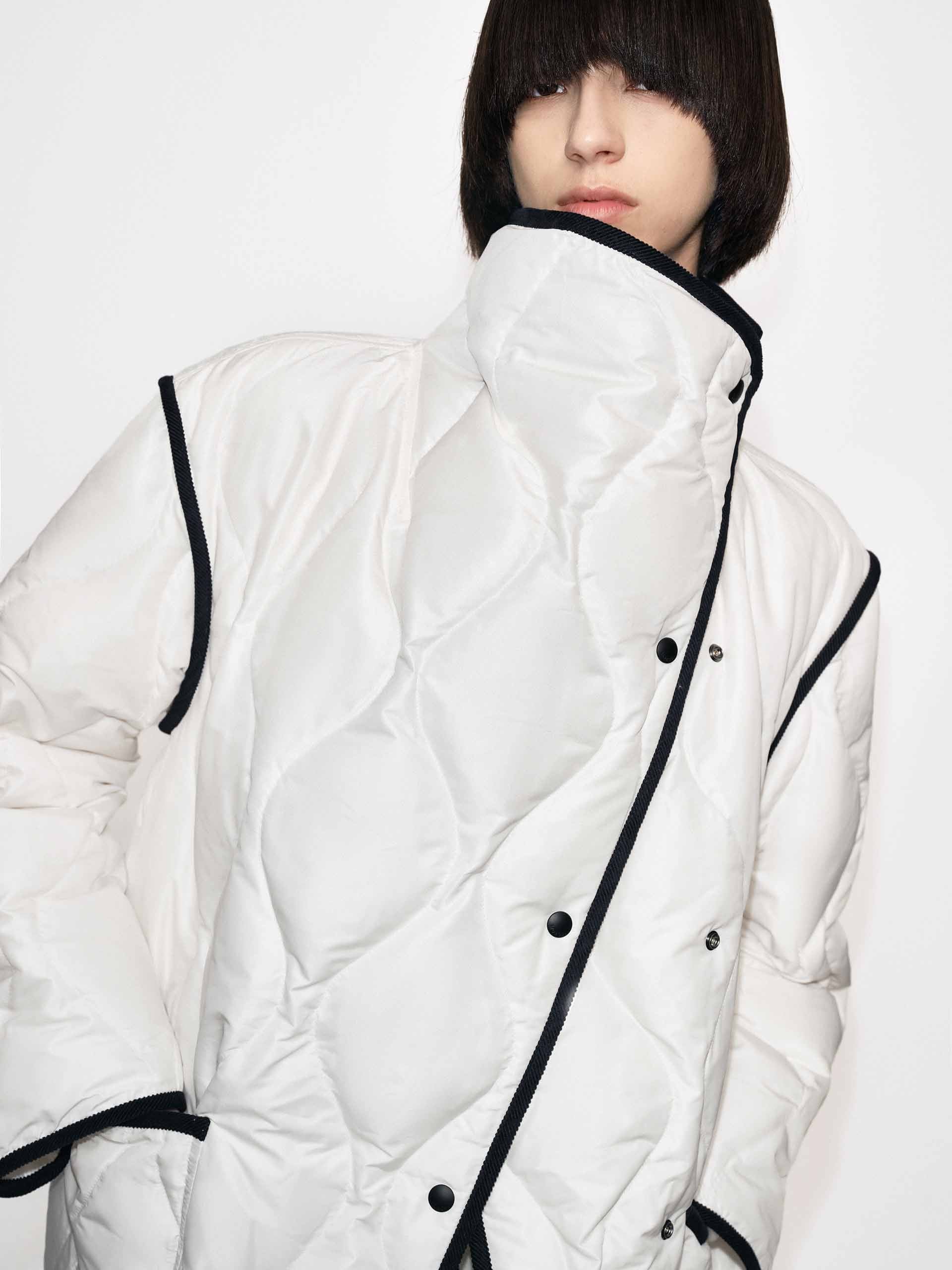 Contrast Trim Down Jacket