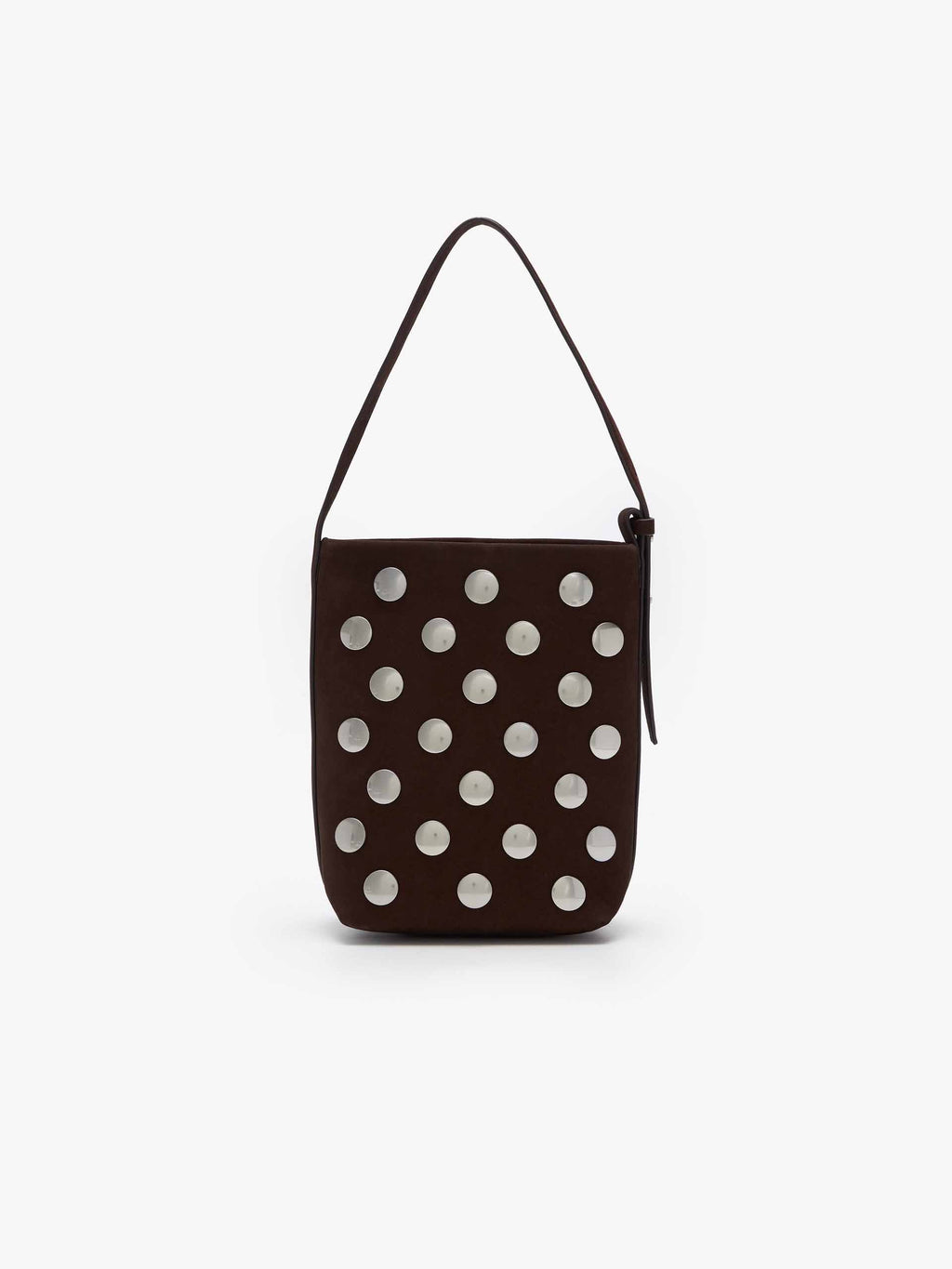 Studs Leather Bucket Bag