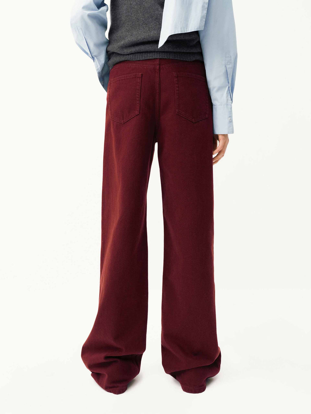 Pure Cotton Burgundy Jeans