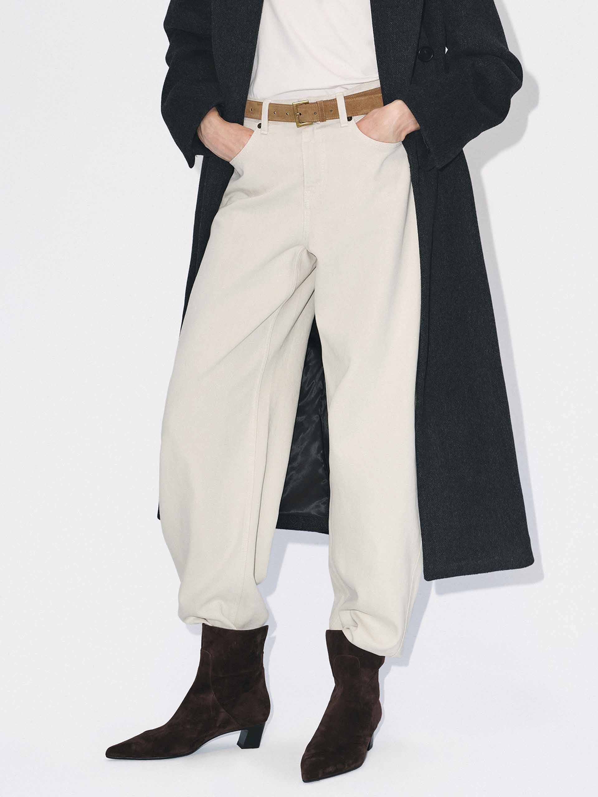Straight Cut White Jeans
