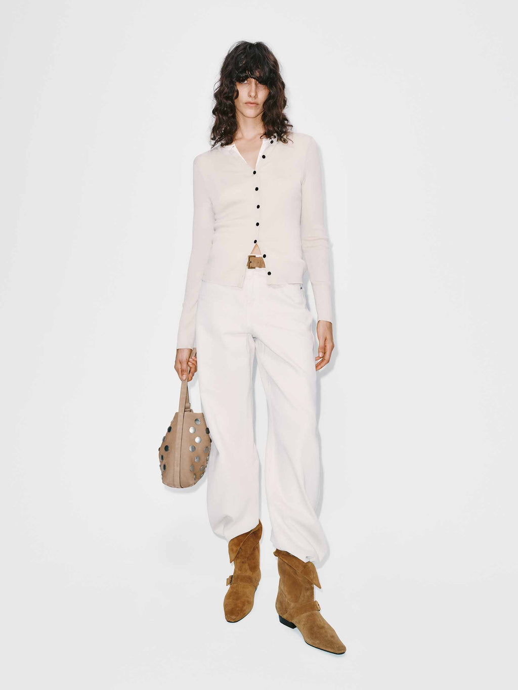 Straight Cut White Jeans