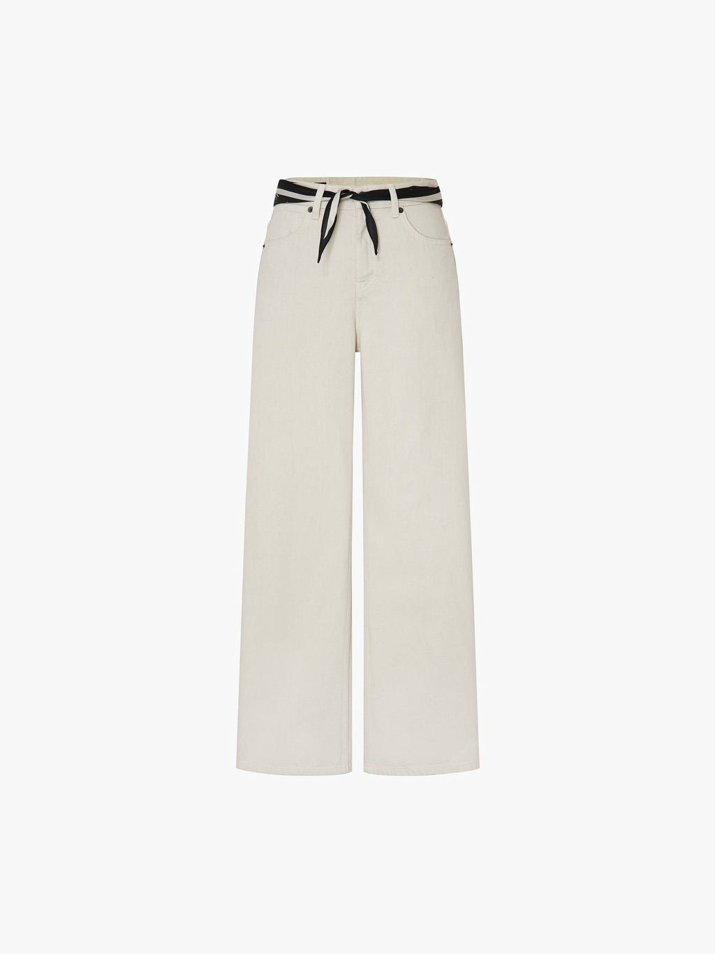 Straight Cut White Jeans