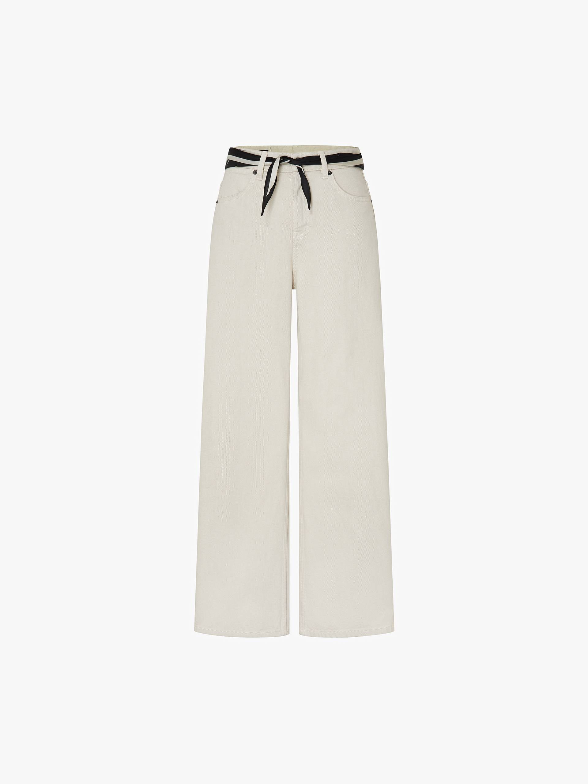 Straight Cut White Jeans