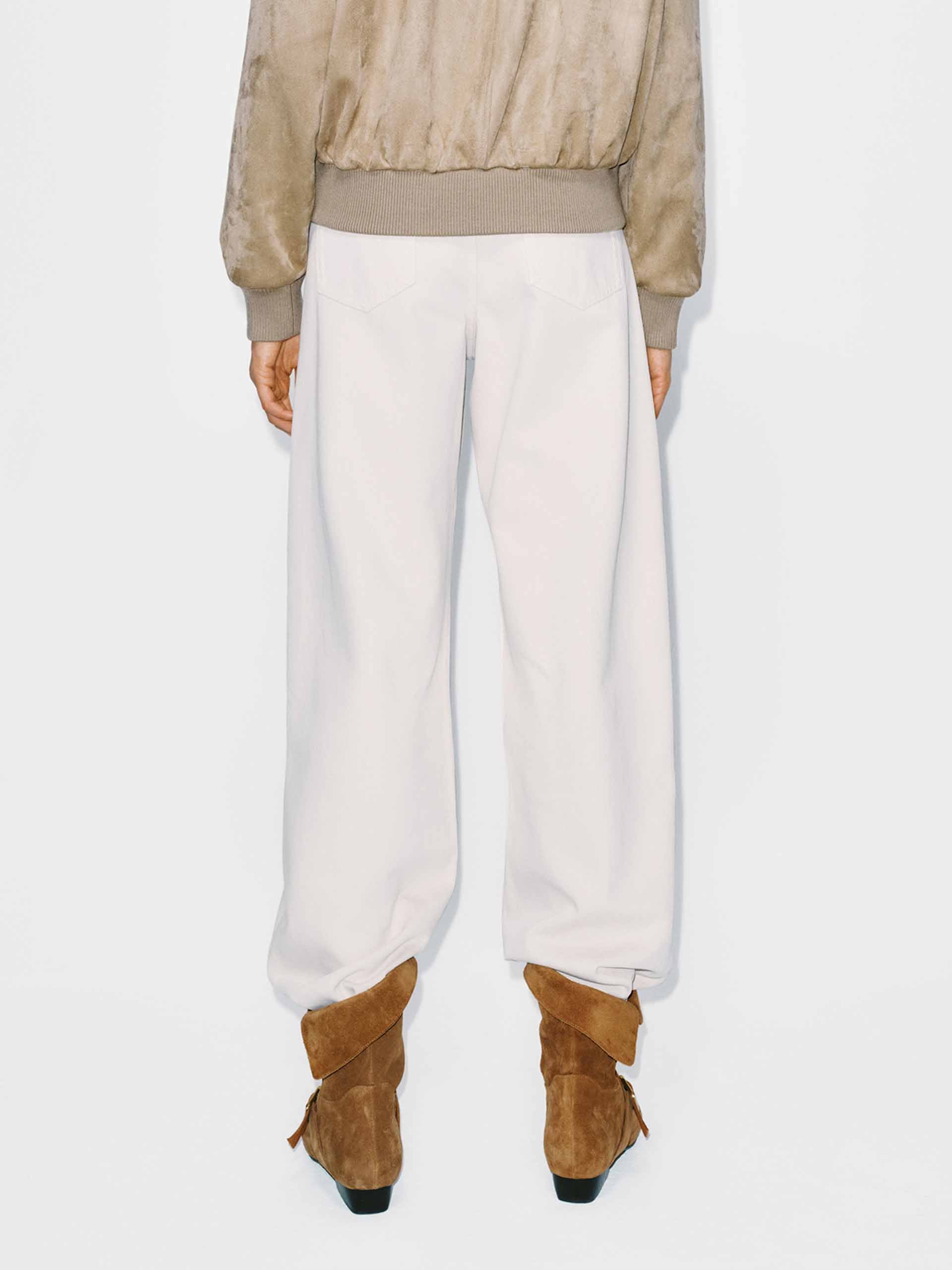Straight Cut White Jeans