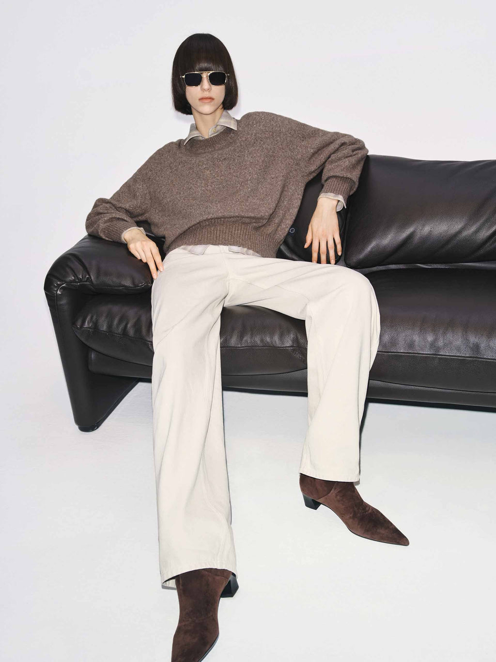 Straight Cut White Jeans