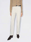 White Tapered Ankle Jeans