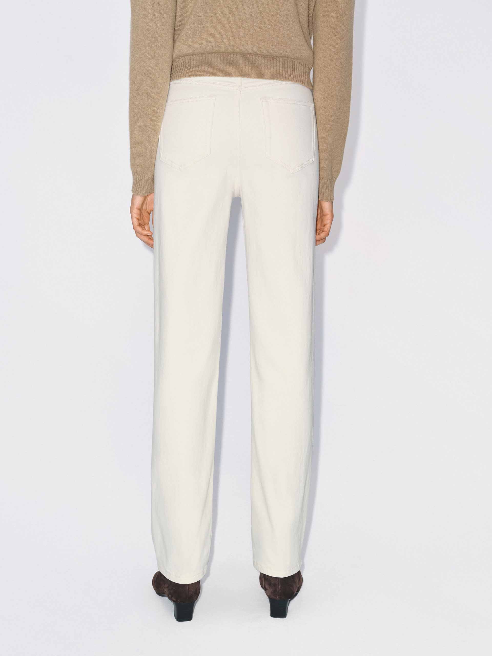 White Tapered Ankle Jeans