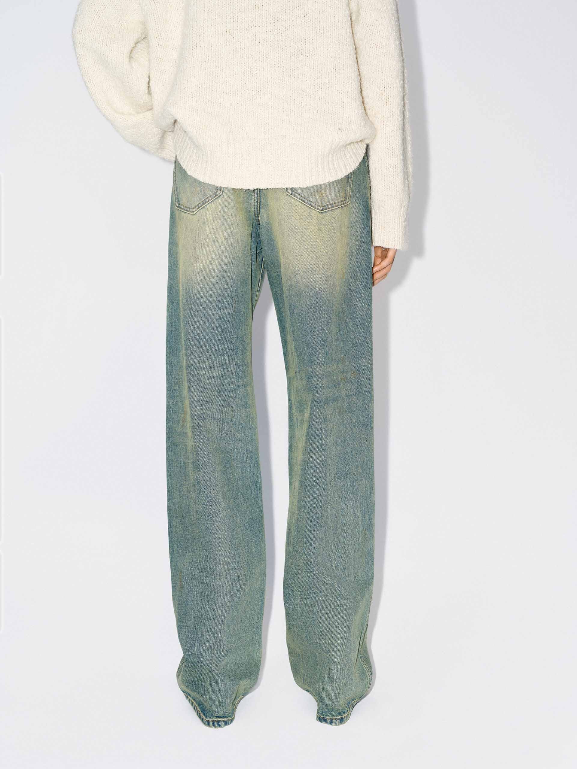 Cotton Faded Distressed Jeans