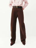 Barrel Leg Brown Jeans