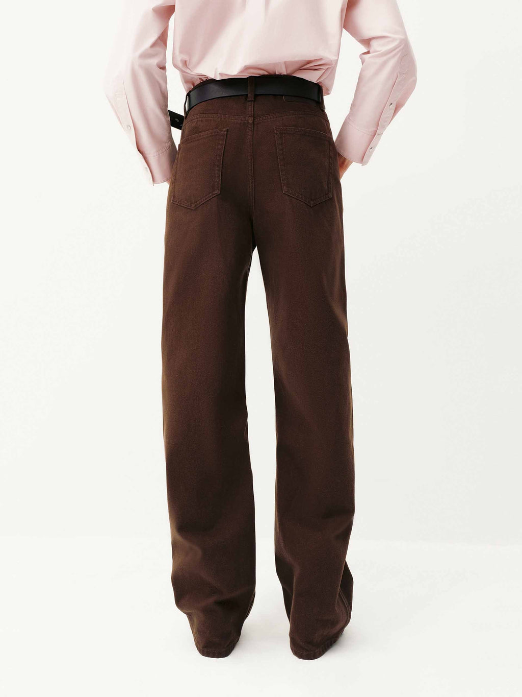 Barrel Leg Brown Jeans