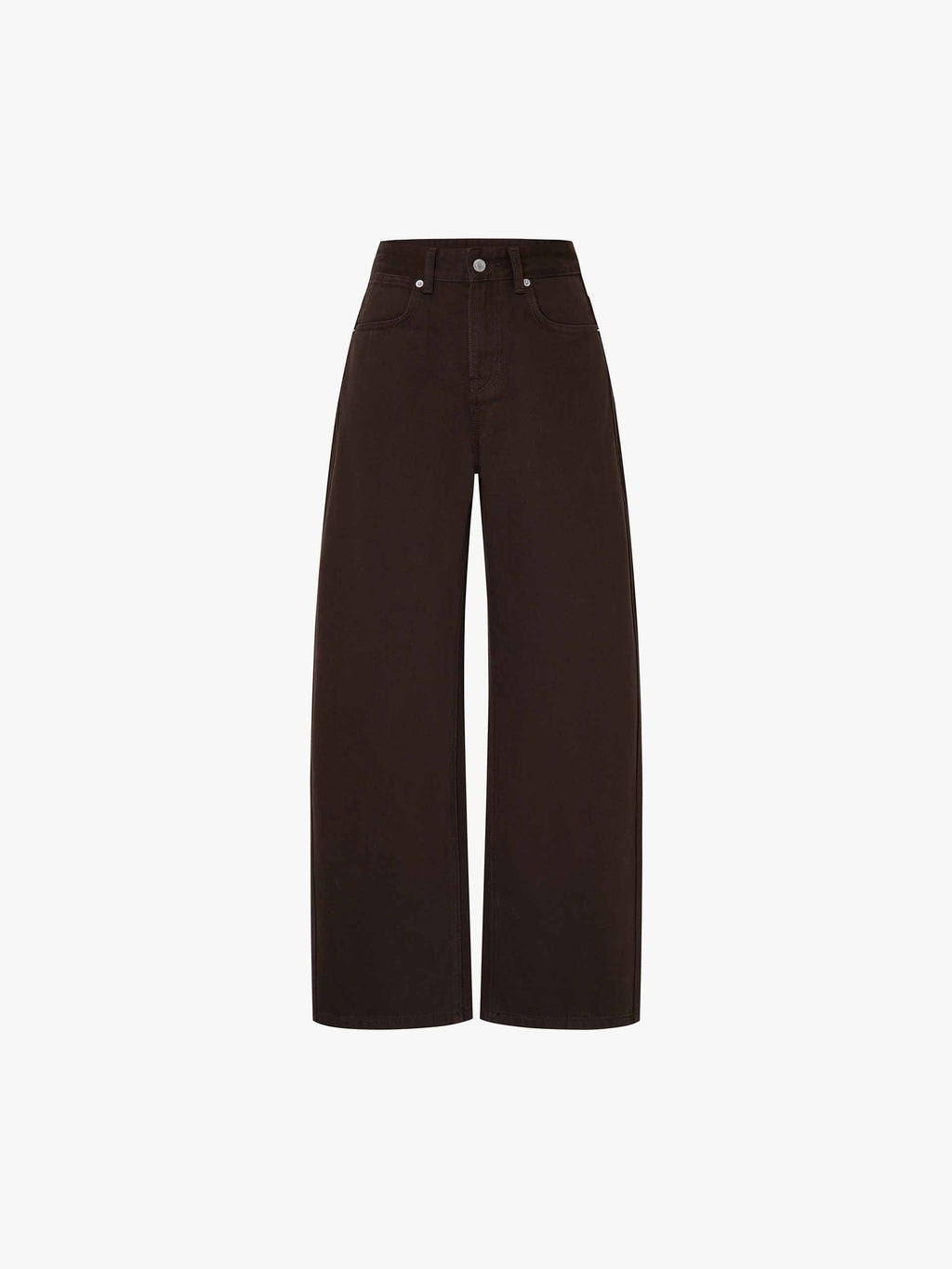 Barrel Leg Brown Jeans