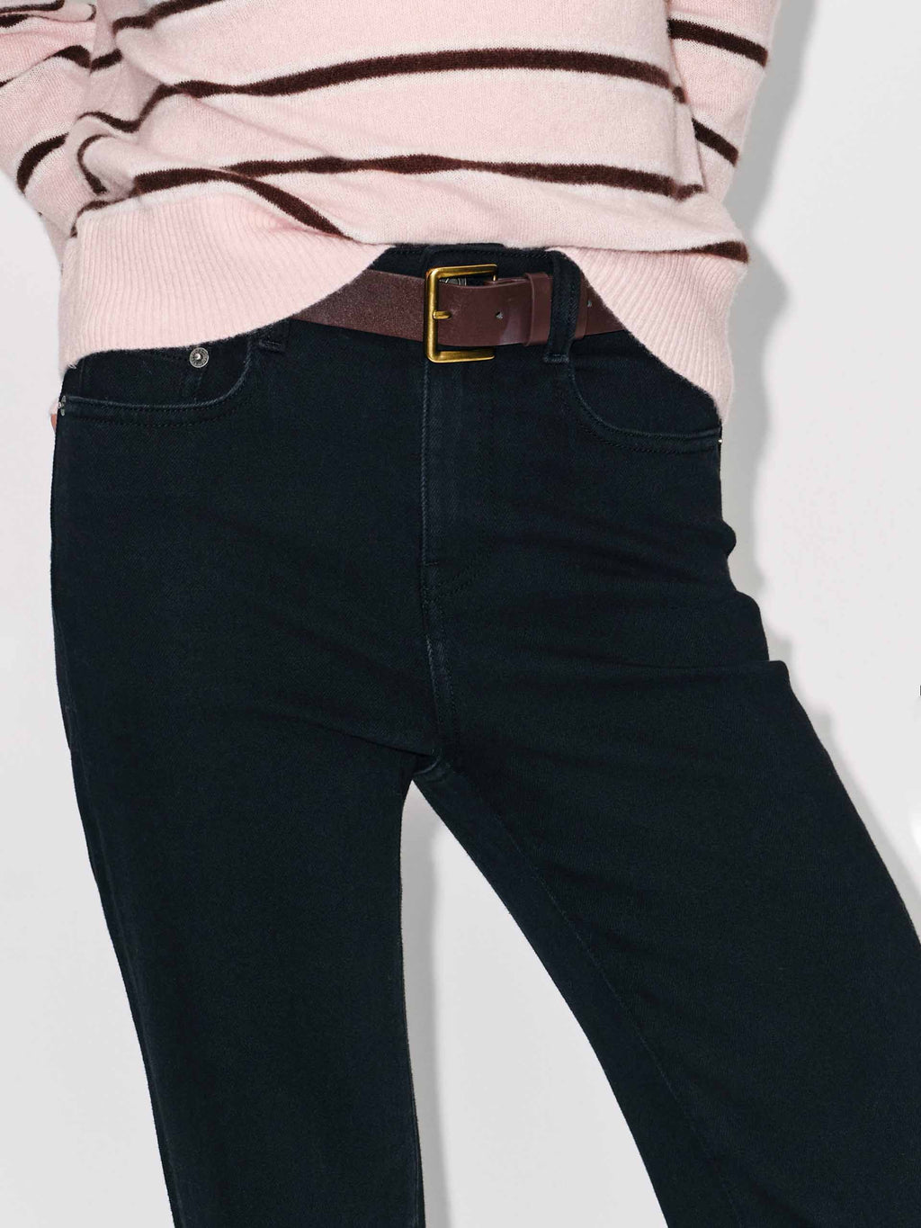 Black Tapered Ankle Jeans