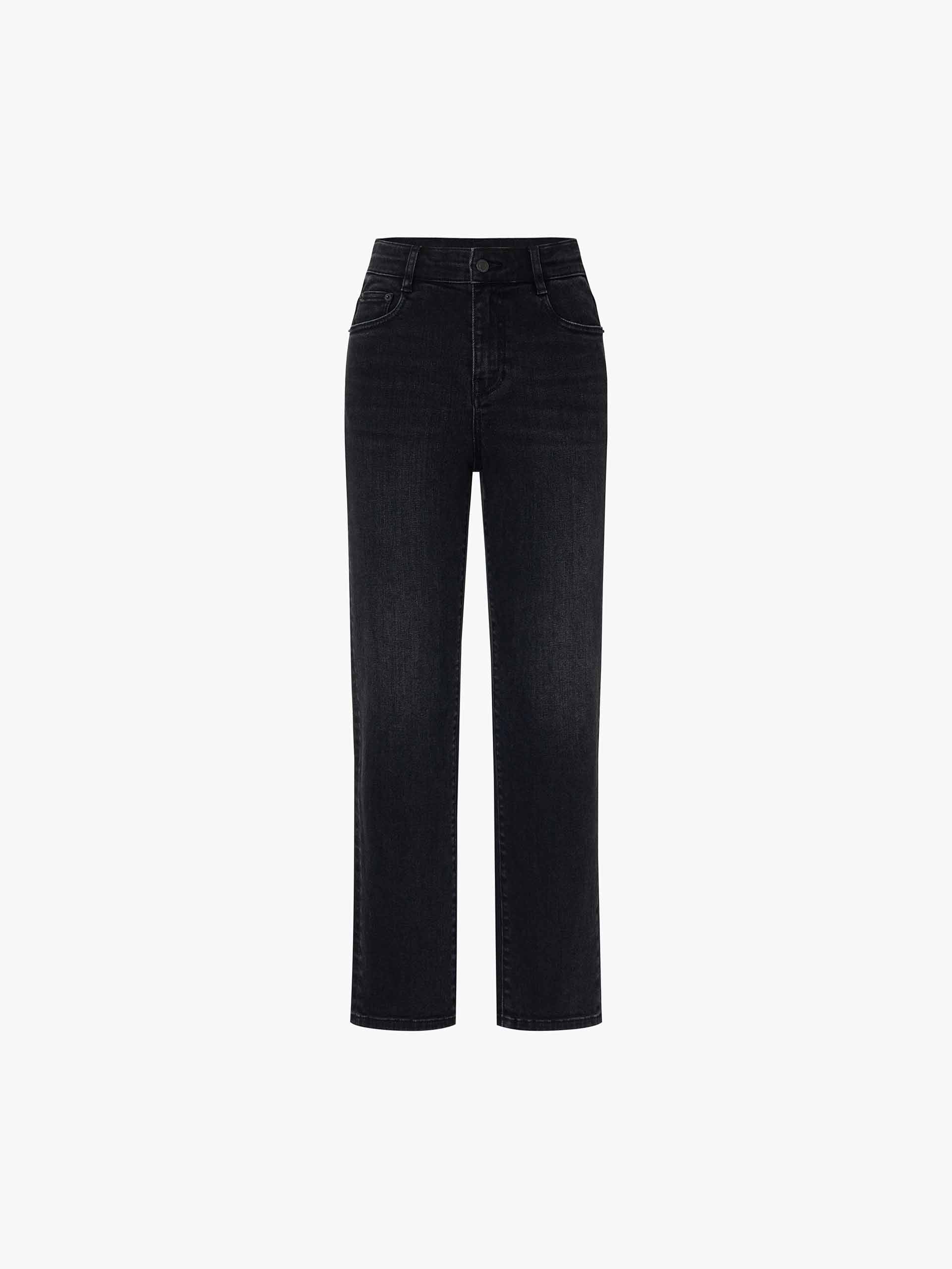 Black Tapered Ankle Jeans