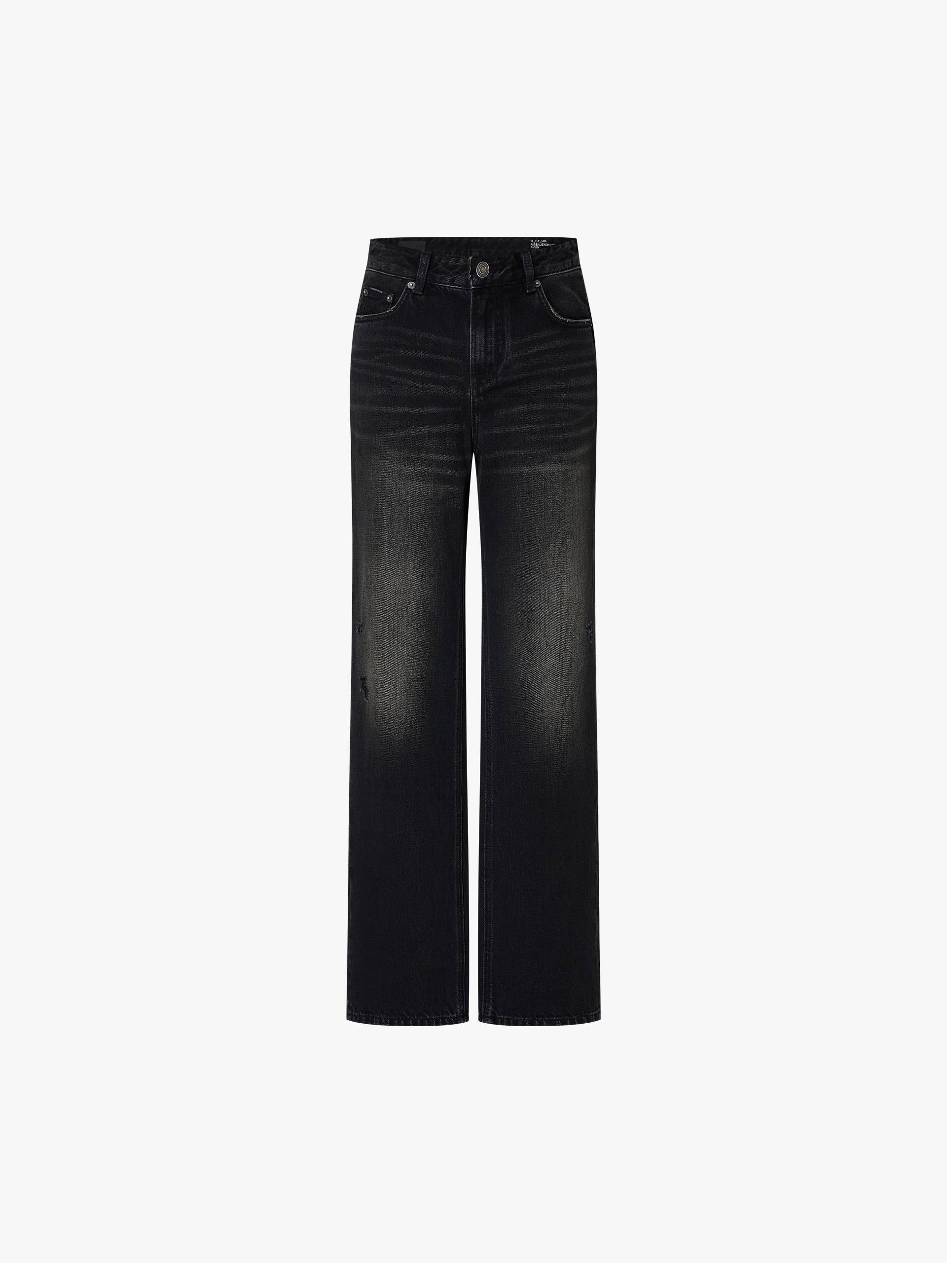 Whisker Effect Ripped Jeans
