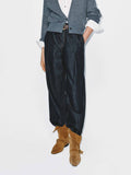 Contrast Seams Cotton Jeans