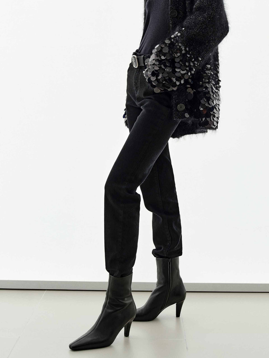 Cotton Blend Ankle Jeans