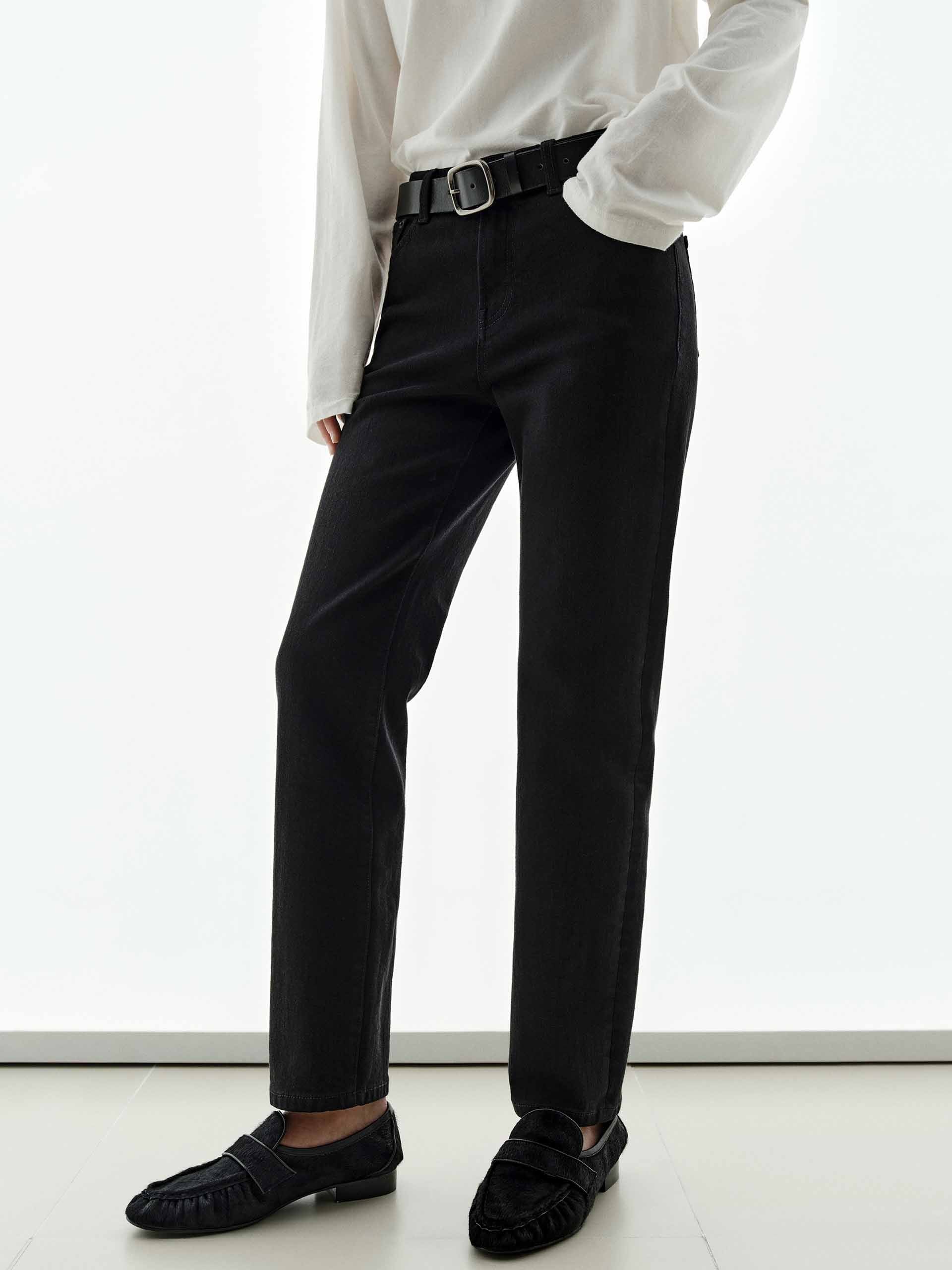 Cotton Blend Ankle Jeans