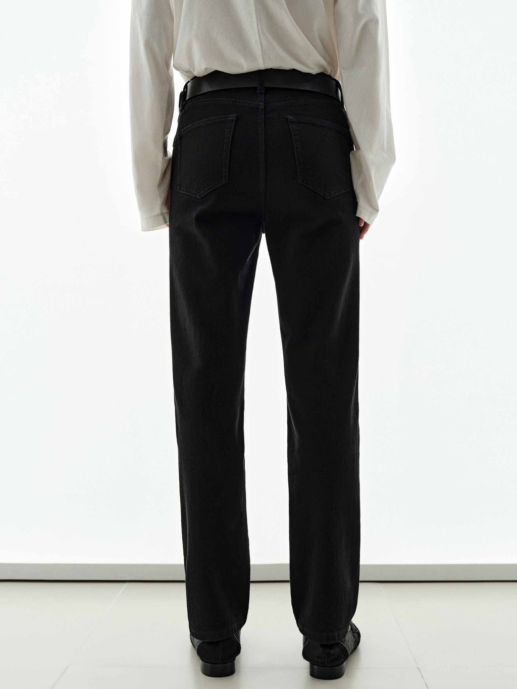 Cotton Blend Ankle Jeans