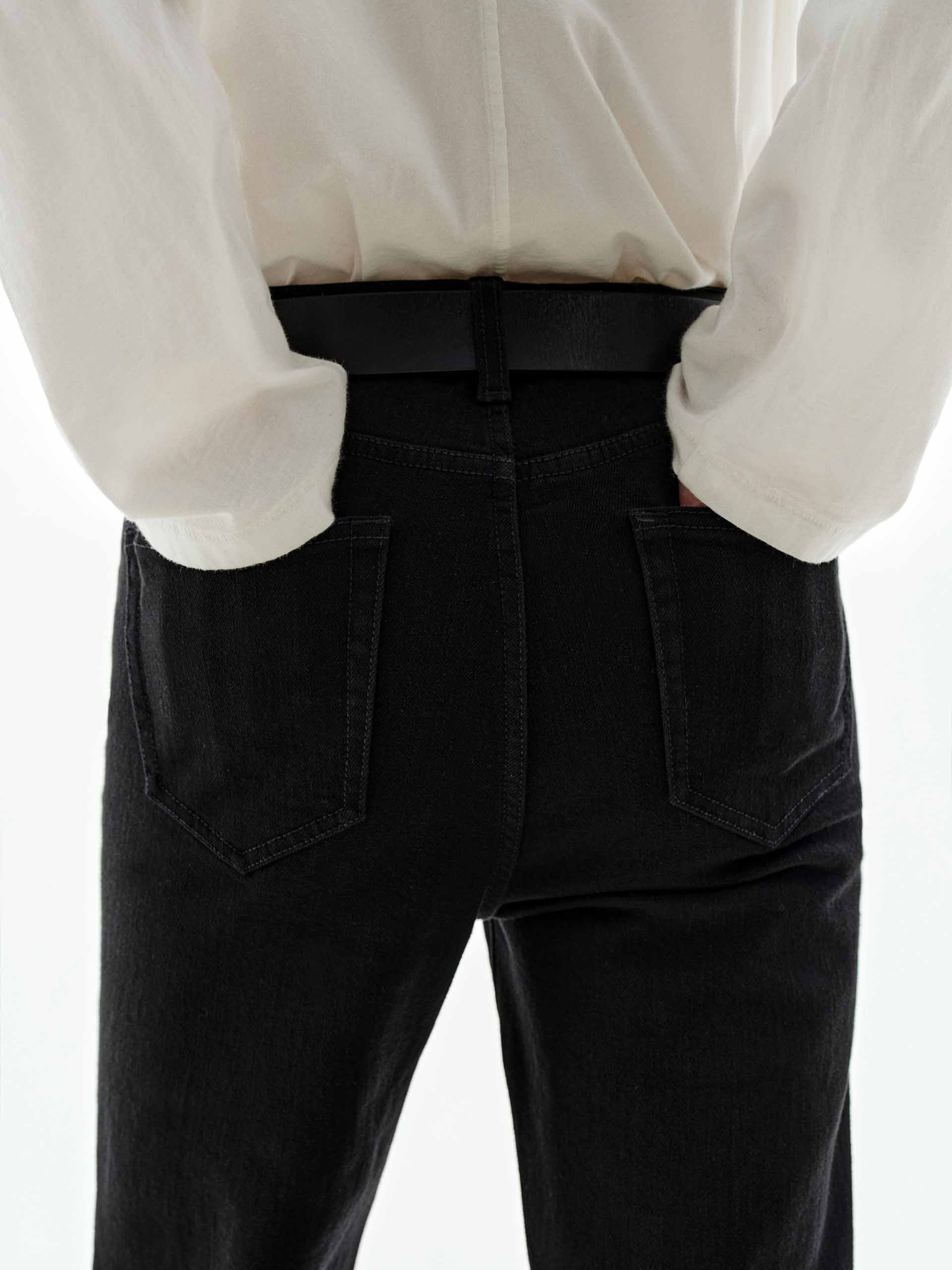 Cotton Blend Ankle Jeans