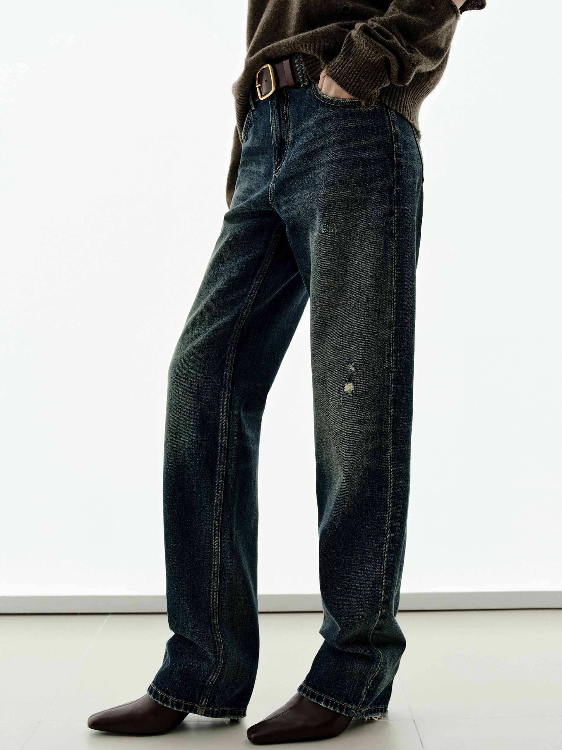 Pure Cotton Ripped Jeans