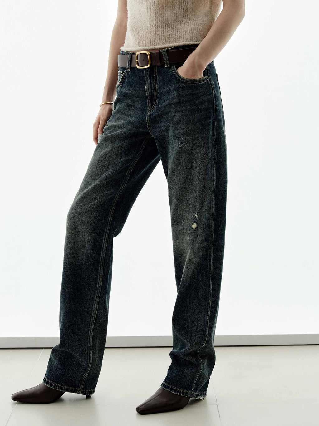 Pure Cotton Ripped Jeans