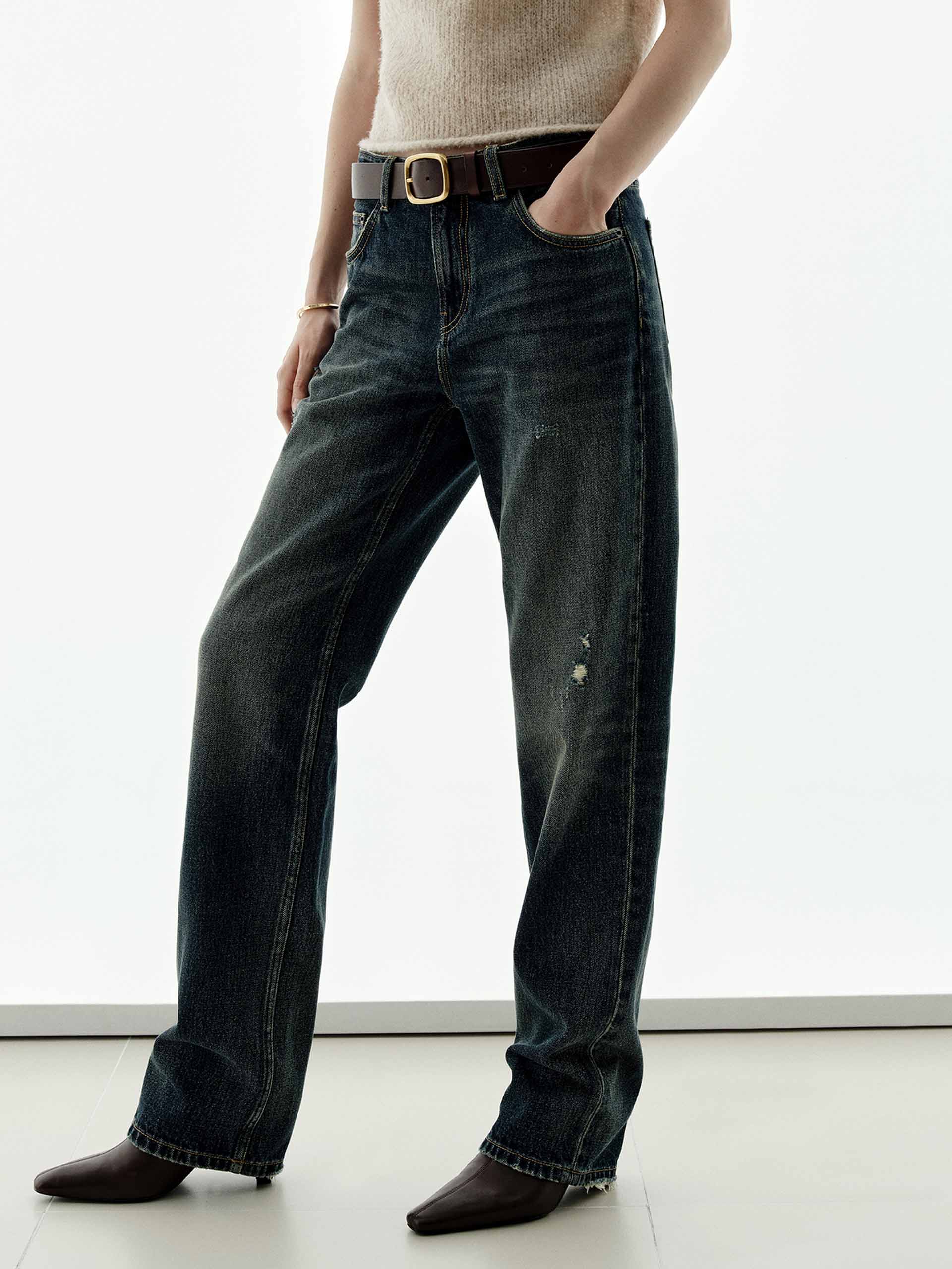 Pure Cotton Ripped Jeans